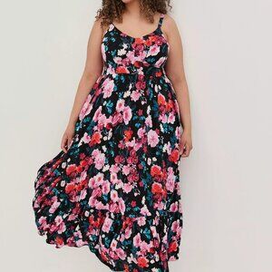 Torrid Maxi Super Soft Tiered Dress sz 2